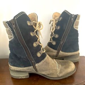 Josef Seibel leather and suede booties